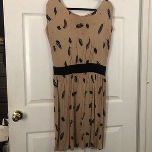 Khaki Feather Dress ❣️